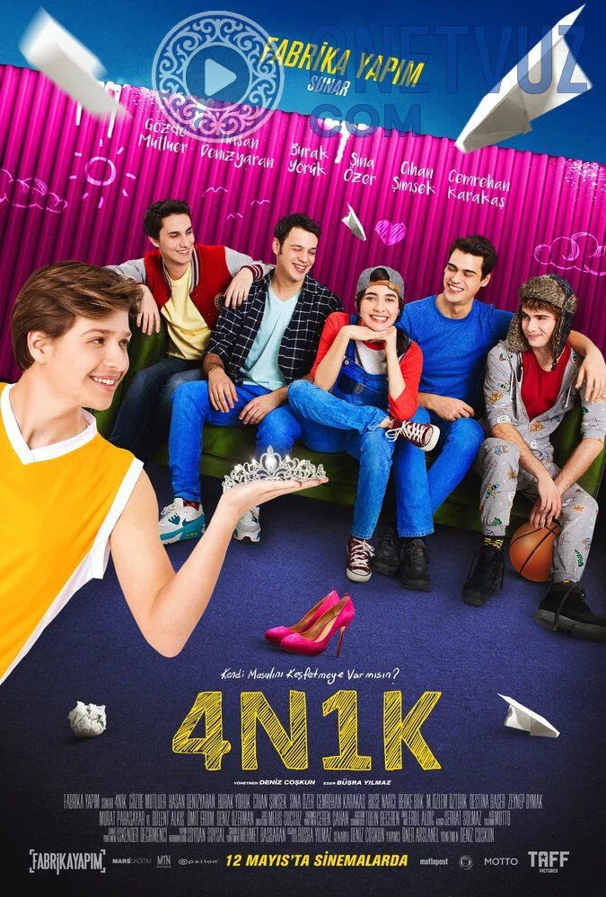 To'rt yigit va bir qiz / 4 yigit va 1 qiz Uzbek tilida -rasim